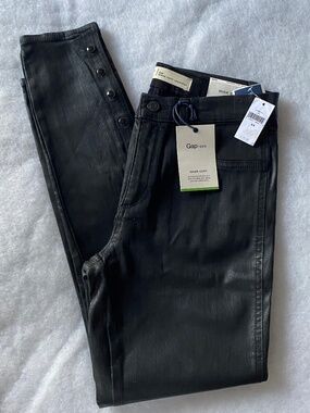 GAP 1969 High Stretch Inner Cozy Leggings - black, size 29R (NWT)